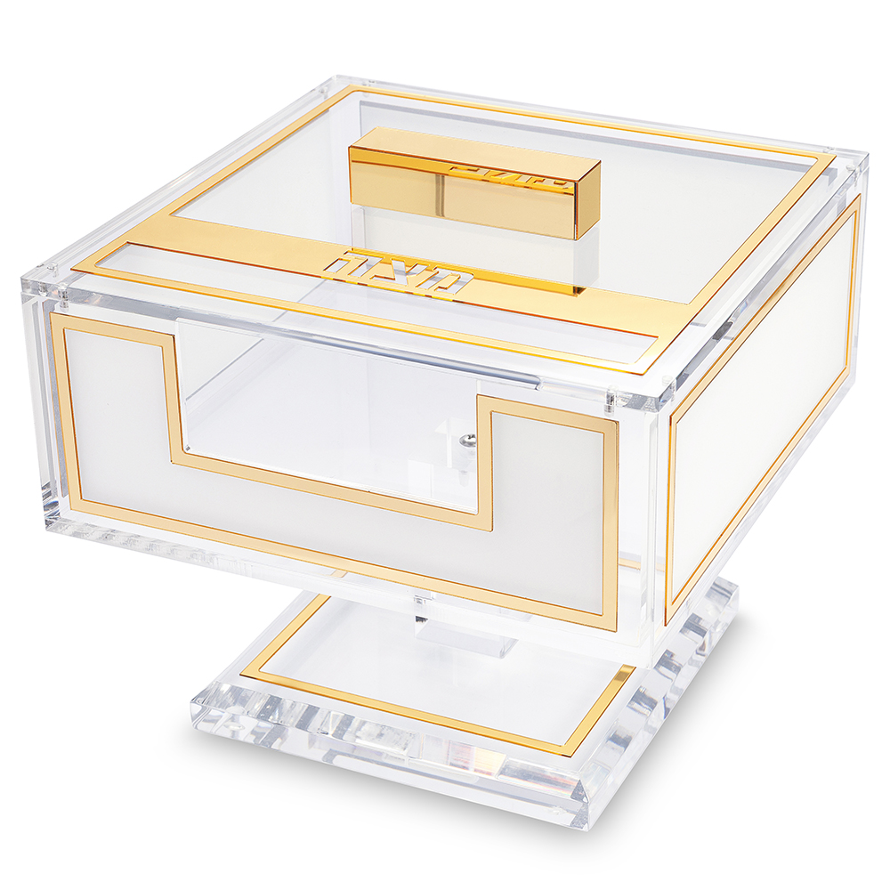 Lucite Clear Stand for Matzah 22*22*20 cm