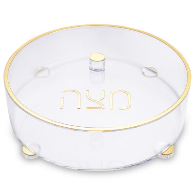 קופסת מצה עגולה מלוקסיט עם נצנצים 40 ס"מ