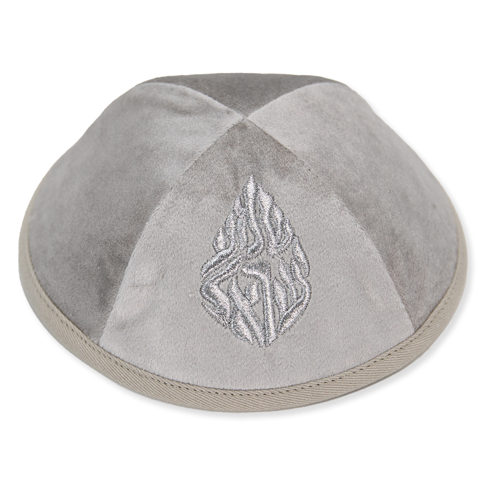 Velvet Kippah "art-man"  with Embroidery Size 3