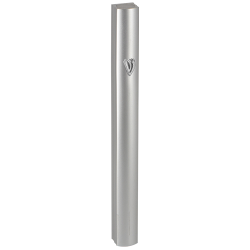 ALUMINUM MEZUZAH 12 CM- MATT SILVER