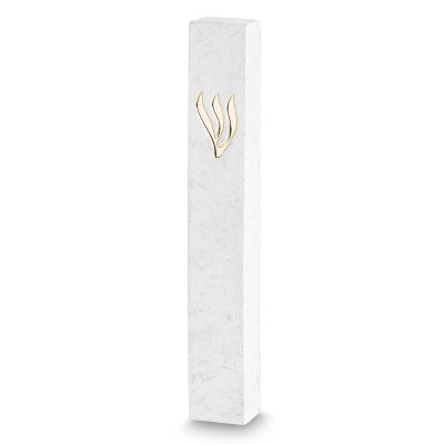 Concrete Polymer Mezuzah Size 15 cm - Gold