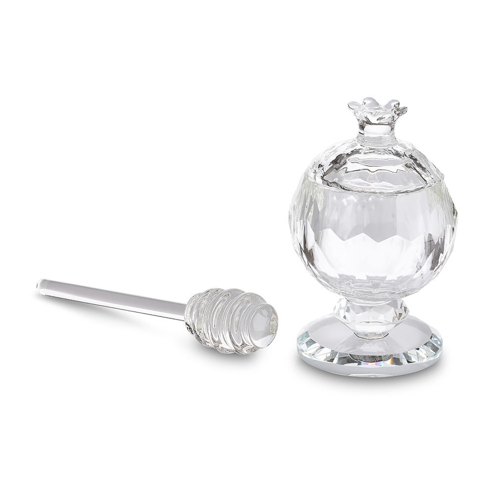 Elegant Crystal Honey Dish 10 cm