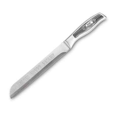 Stainless Steel Knife with "for Shabbat and Holidays" Plaque 32 cm - Smooth Blade