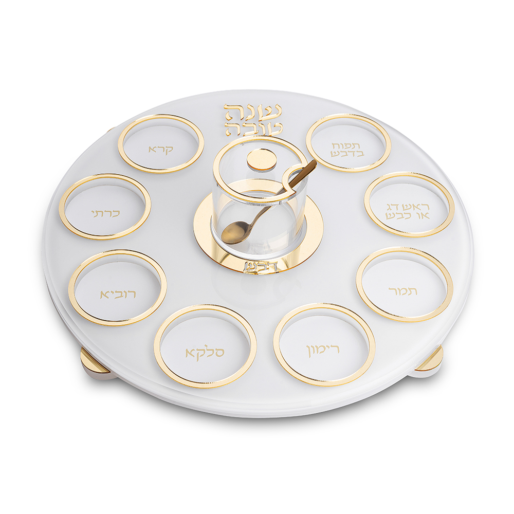 Rosh Hashanah Acrilic Round Plate 38 cm