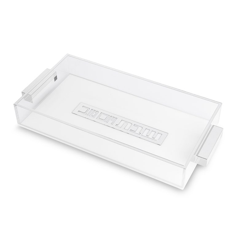Elegant Acrilic Tray 32x17 cm- Silver