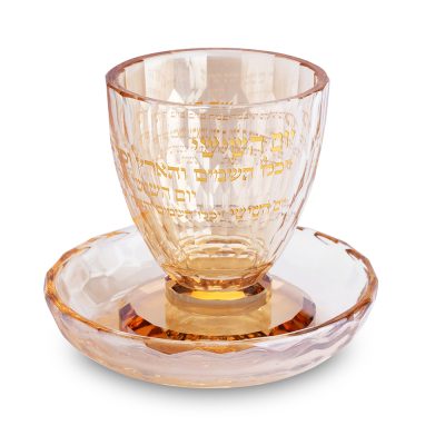 Crystal Kiddush Cup 8 cm - Gold