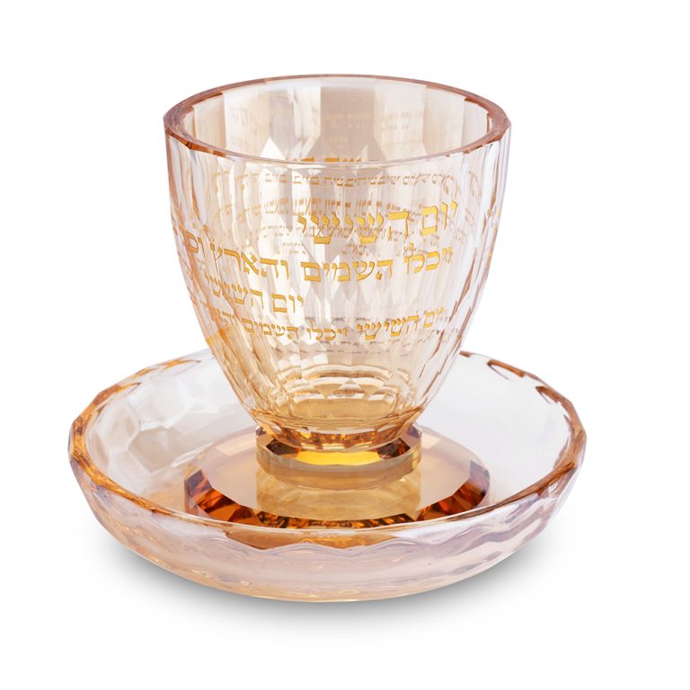 Crystal Kiddush Cup 8 cm - Gold