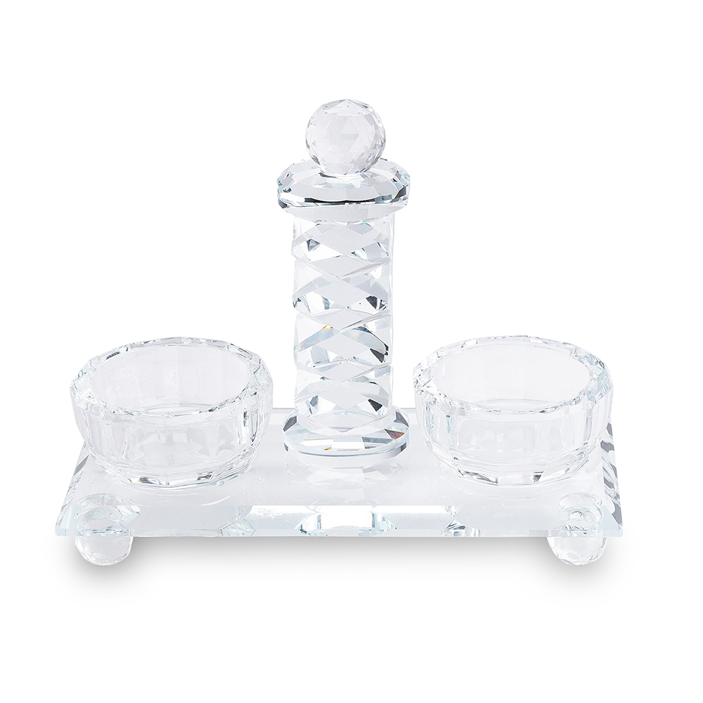 Crystal Salt & Peper Holders 13 cm