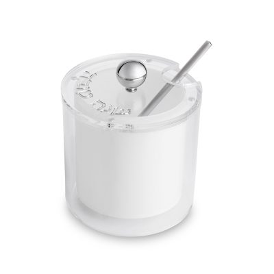 Lucite Honey Dish 9.5 cm- Silver Color
