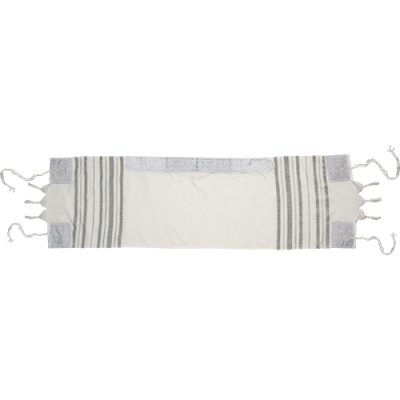 Fabric Scarf 30*105 cm - Silver Stripes