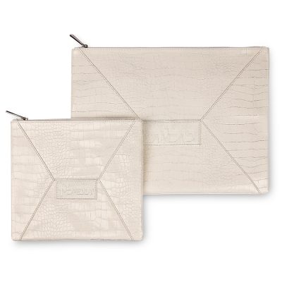 טלית ותפילין מעור סינטטי 36x29 ס"מ - לבן