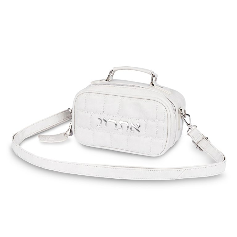 Faux Leather Etrog Box 19x11 cm - Concrete