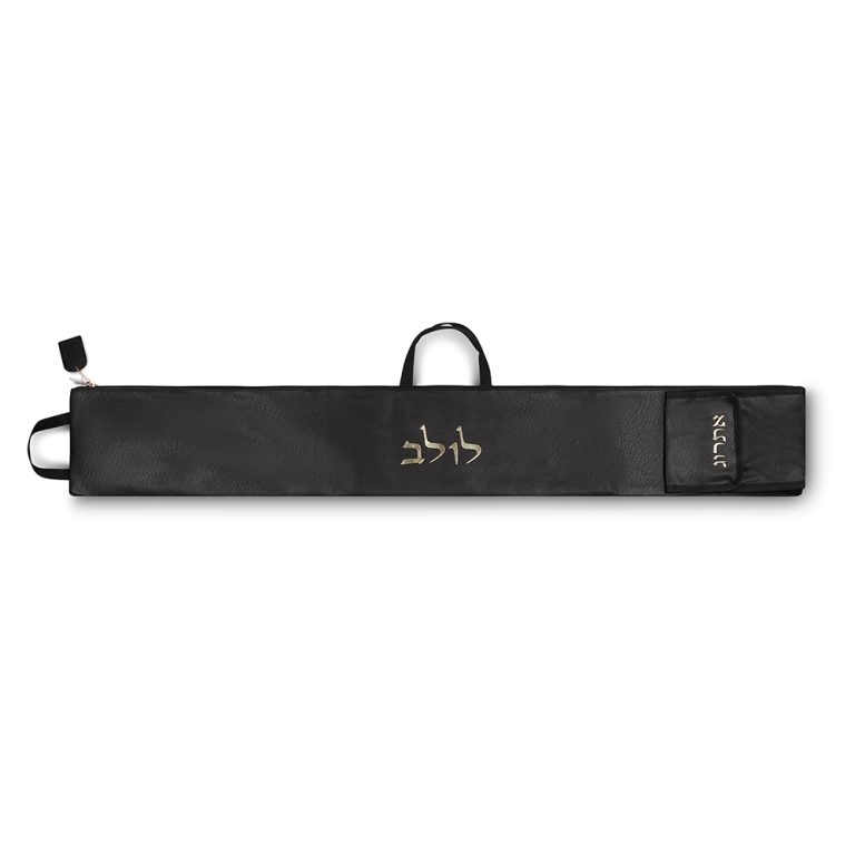 Faux Leather Pouch for Lulav 116x19 cm -Black