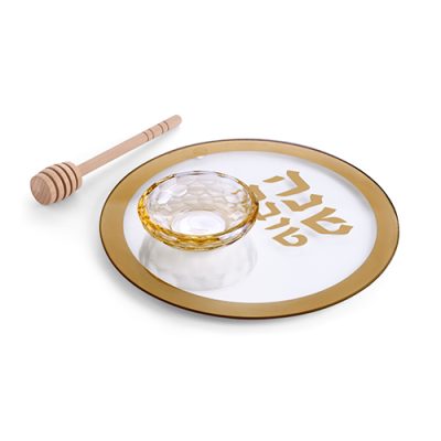 Glass Plate for Apple in Honey 19 cm