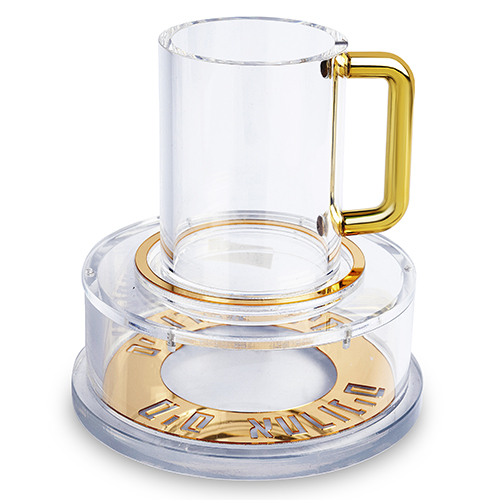 Acrylic Mayim Achronim with Plaque 14 cm - Gold
