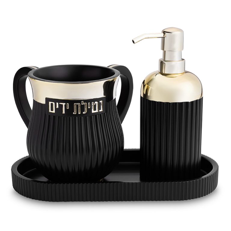 Polymer Set of Washing Cup & Soap Dispenser & Tray