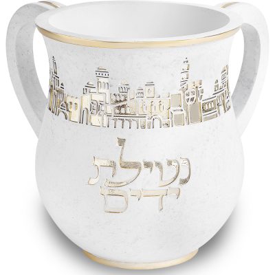 כוס נטילה פולימר 14 ס"מ - זהב