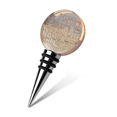 פקק יין קריסטל 9 ס"מ עם לוחית חיתוך בלייזר