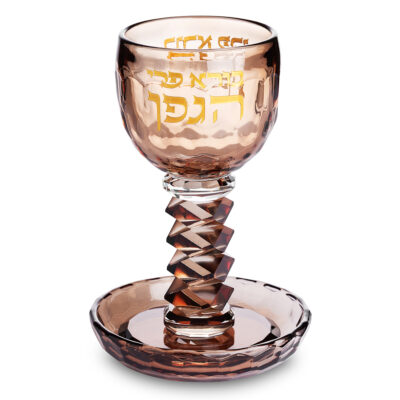 גביע קידוש קריסטל 16 ס"מ מכיל 100 מ"ל